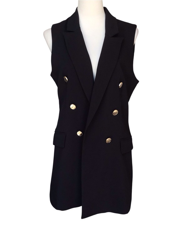 Tops - Joie Black Sleeveless Long Blazer Vest